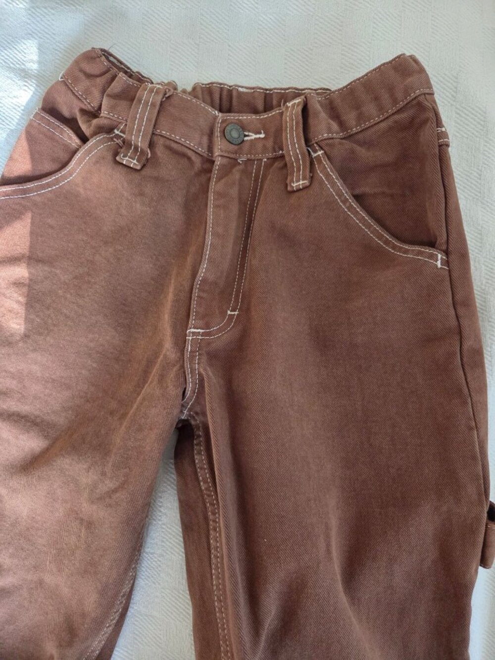 J. Galt Womens Brown Carpenter Pants Size S 100% Cotton Relaxed Fit Denim - Picture 8 of 8